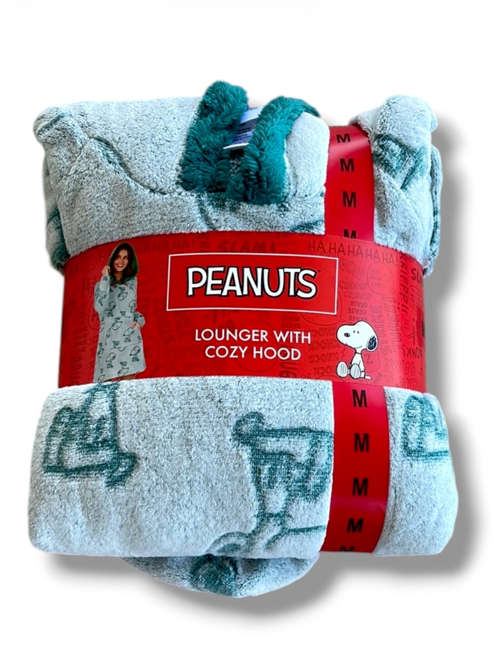 Snoopy Peanuts Disney Womens’ Fleece Sherpa Hooded Lounger